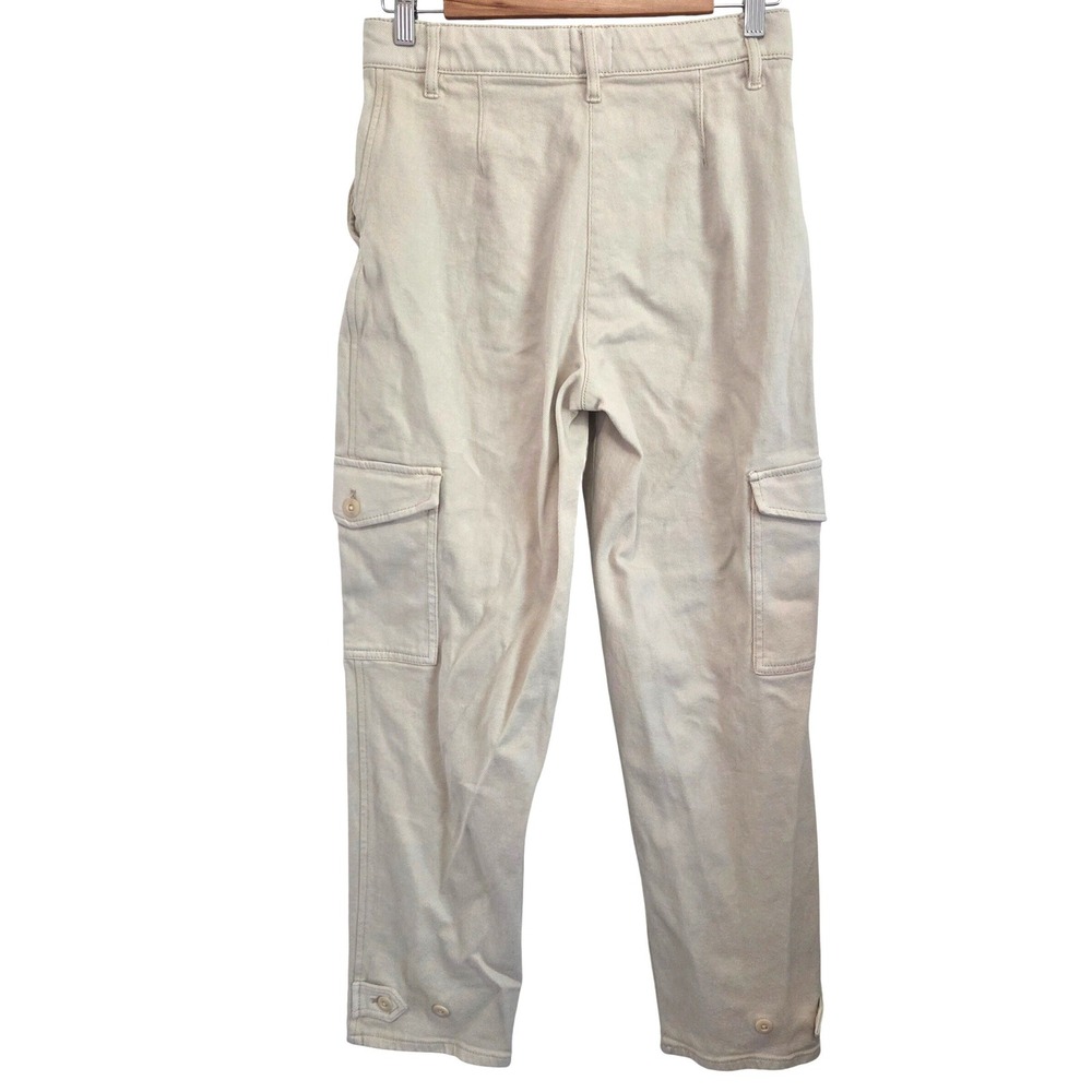 Wilfred Free Aritzia Cream High Waisted Button Fly Cargo Pants Womens 6 Utility - Picture 6 of 10